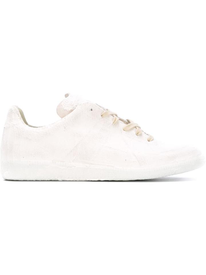 Maison Margiela Replica Sneakers, Men's, Size: 45, White, Calf Leather/leather/rubber