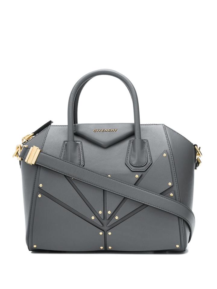 Givenchy Small Antigona Bag In Patch Leather - Grey
