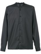Costumein Pinstripe Long-sleeve Shirt - Black