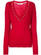 Givenchy V-neck Sweater - Red