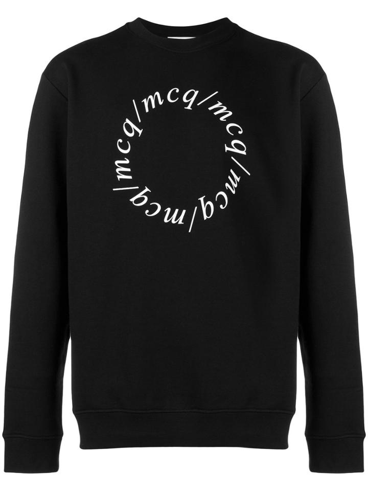 Mcq Alexander Mcqueen Circle Logo Print Sweatshirt - Black