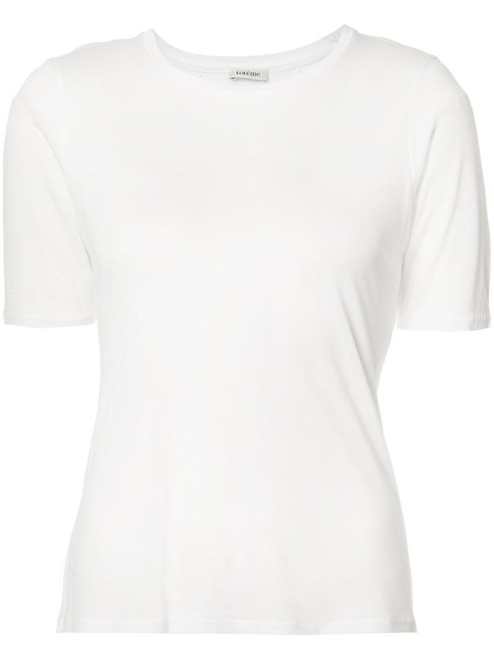 Toteme Plain T-shirt, Women's, Size: Small, White, Micromodal/cashmere