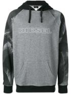 Diesel Printed Logo Hoodie - Grey