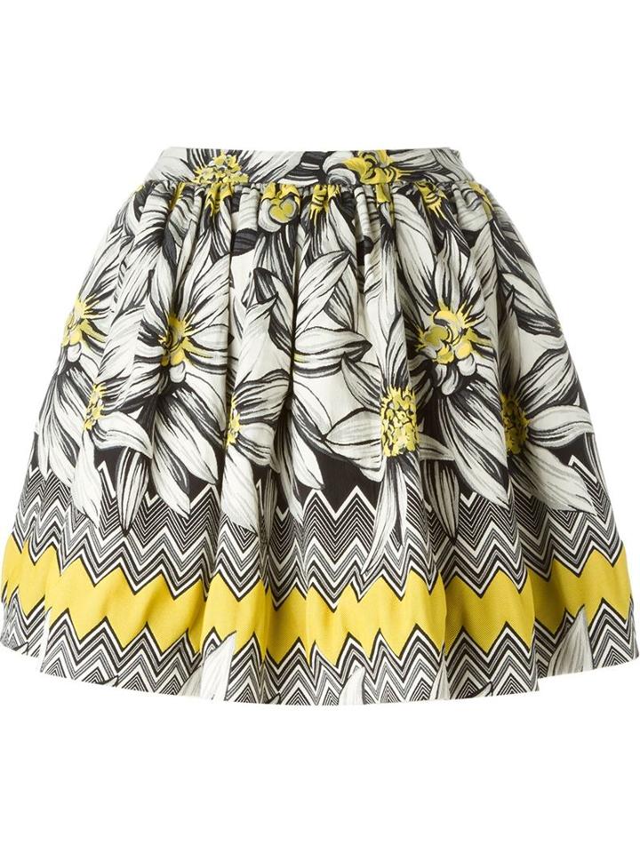 Alice+olivia 'tania' Skirt, Women's, Size: 8, Black, Cotton/nylon/polyester/polyester