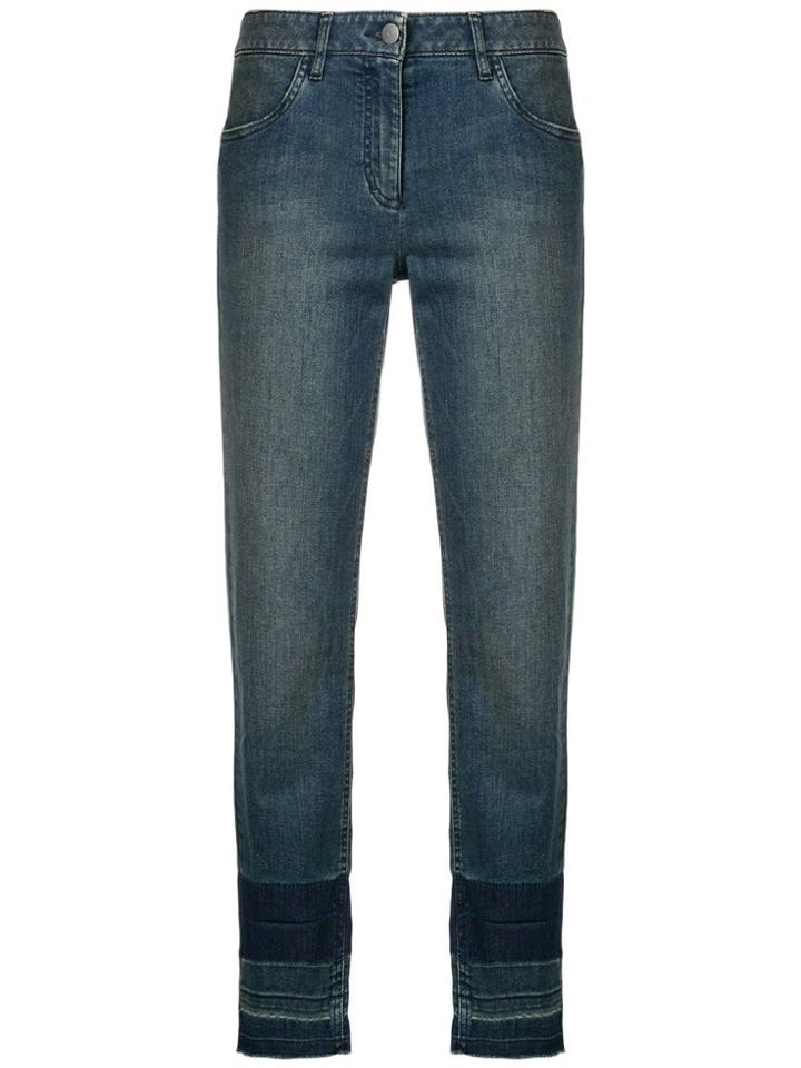 Luisa Cerano Frayed Hem Jeans - Blue