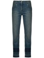 Luisa Cerano Frayed Hem Jeans - Blue