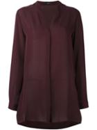 Etro Band Collar Shirt, Women's, Size: 42, Pink/purple, Silk