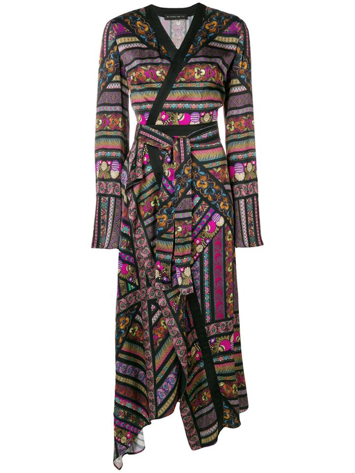 Etro Flourite Printed Wrap Dress - Black