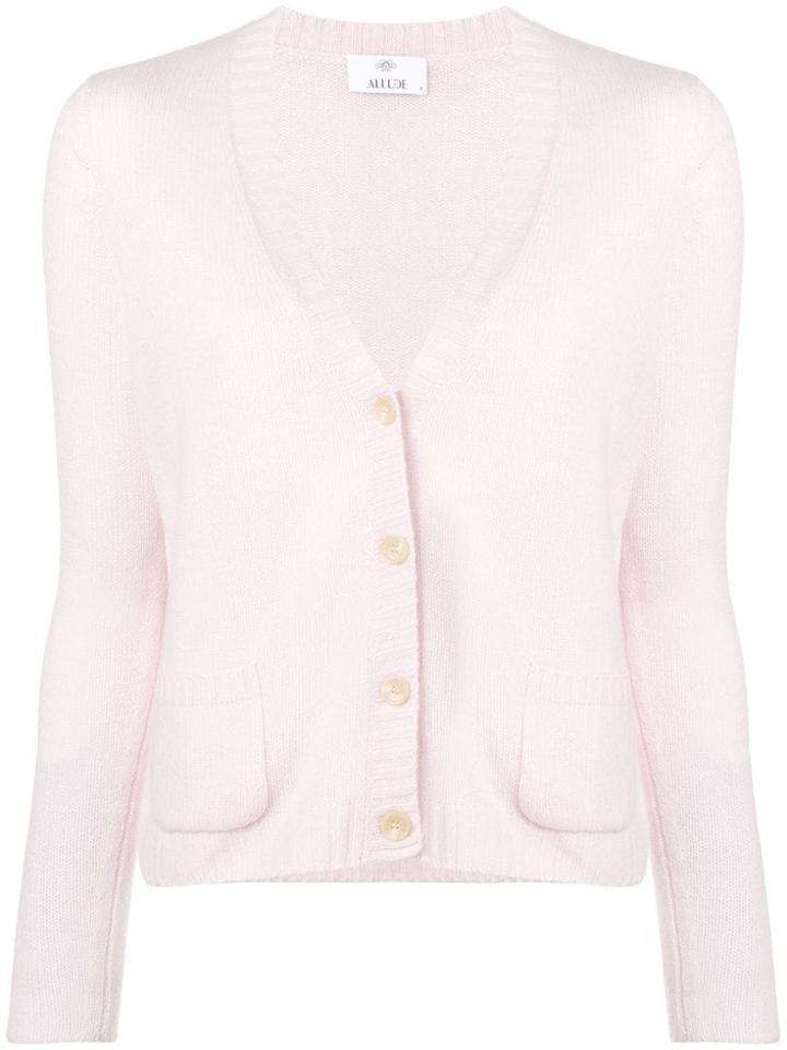 Allude V-neck Cardigan - Pink