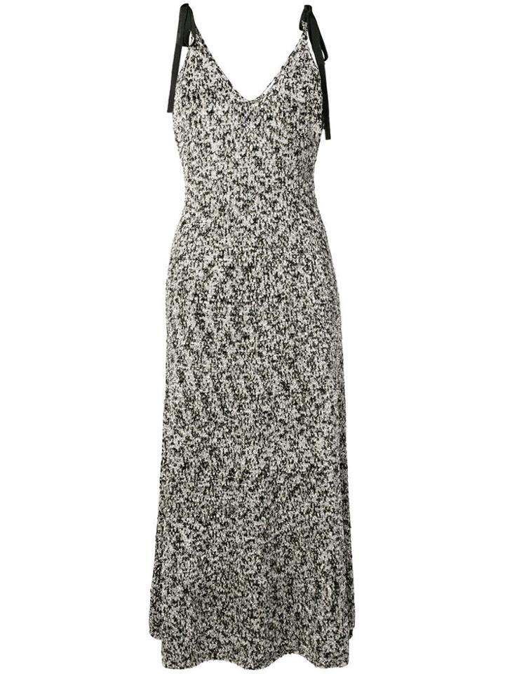 Loewe Tweed Midi Dress - Black