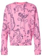 The Elder Statesman Printed Sweatshirt - Pink & Purple