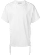 Faith Connexion Tie Fastening T-shirt, Men's, Size: L, White, Cotton