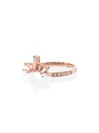Jacquie Aiche Halo 14kt Rose Gold Diamond Ring