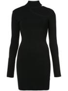 Dion Lee Cut Out Shoulder Sweater Dress - Black