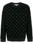 Mcq Alexander Mcqueen Swallow Checkered Sweatshirt - Black