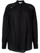 Iro Lace Inset Shirt, Women's, Size: 36, Black, Viscose/cotton