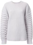 Irene 'tuck Stitch' Sweater, Women's, Size: 36, White, Wool