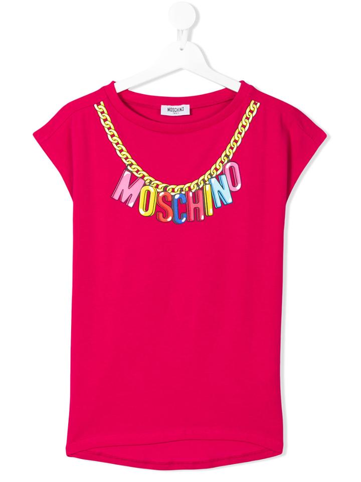 Moschino Kids Teen Logo T-shirt - Pink & Purple