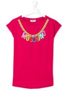 Moschino Kids Teen Logo T-shirt - Pink & Purple