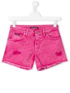 Marco Bologna Kids Teen Distressed Denim Shorts - Pink