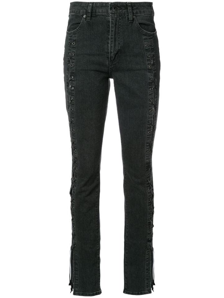 Jonathan Simkhai Lace-up Panel Jeans - Black