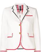 Thom Browne Cropped Sleeve Blazer - White