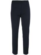 Les Copains Cropped Tailored Trousers - Blue