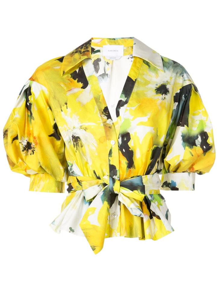 Marchesa Floral Print Blouse - Yellow