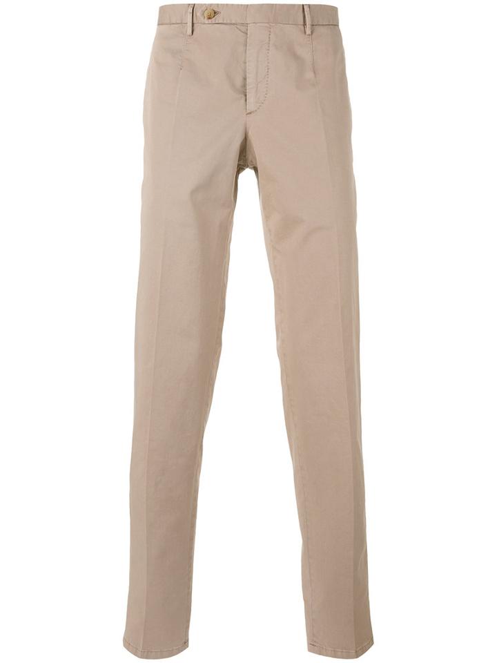 Boglioli - Classic Chinos - Men - Cotton/spandex/elastane - 52, Nude/neutrals, Cotton/spandex/elastane