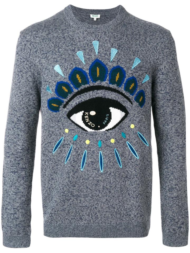 Kenzo Eye Intarsia Sweater - Grey
