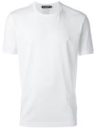 Dolce & Gabbana Round Neck T-shirt, Men's, Size: 54, White, Cotton