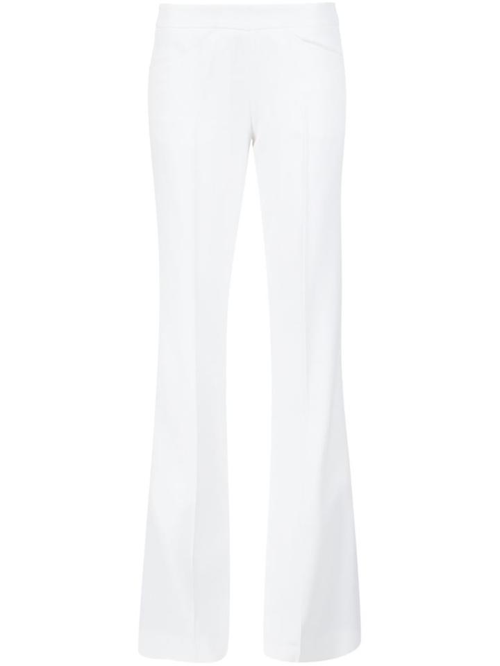 Derek Lam Flared Trousers, Women's, Size: 48, White, Silk/acetate/viscose