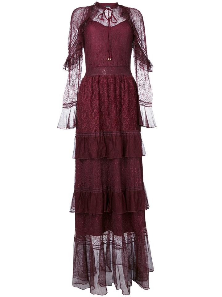 Just Cavalli Lace All Over Dress - Red