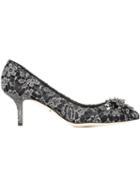 Dolce & Gabbana Floral Lace Embellished Pumps