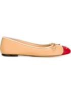 Charlotte Olympia Kiss Me Darcy Ballerinas, Women's, Size: 36, Nude/neutrals, Leather