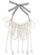 Moy Paris Layered Tassel Necklace - White