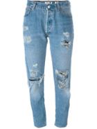 Levi S Distressed Boyfriend Jeans, Women's, Size: 26, Blue, Cotton
