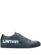 Lanvin Low Top Logo Sneakers - 29 Blue Marine