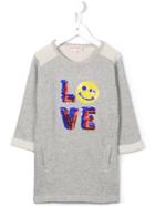 Anne Kurris 'molli' Love Sweatshirt Dress, Girl's, Size: 12 Yrs, Grey