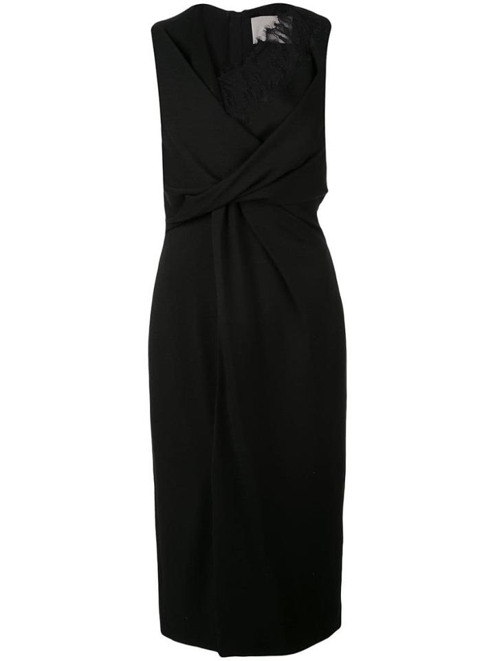 Jason Wu Collection Lace Insert Fitted Dress - Black