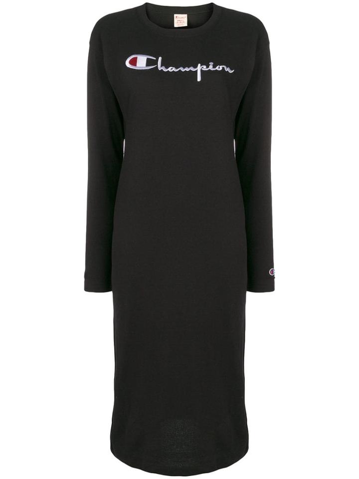 Champion Logo Print Sweater Dress - Black