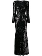 Elisabetta Franchi Embroidered Mermaid Dress - Black