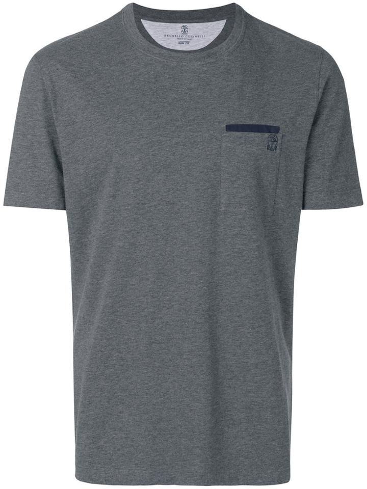 Brunello Cucinelli Contrast Pocket T-shirt - Grey