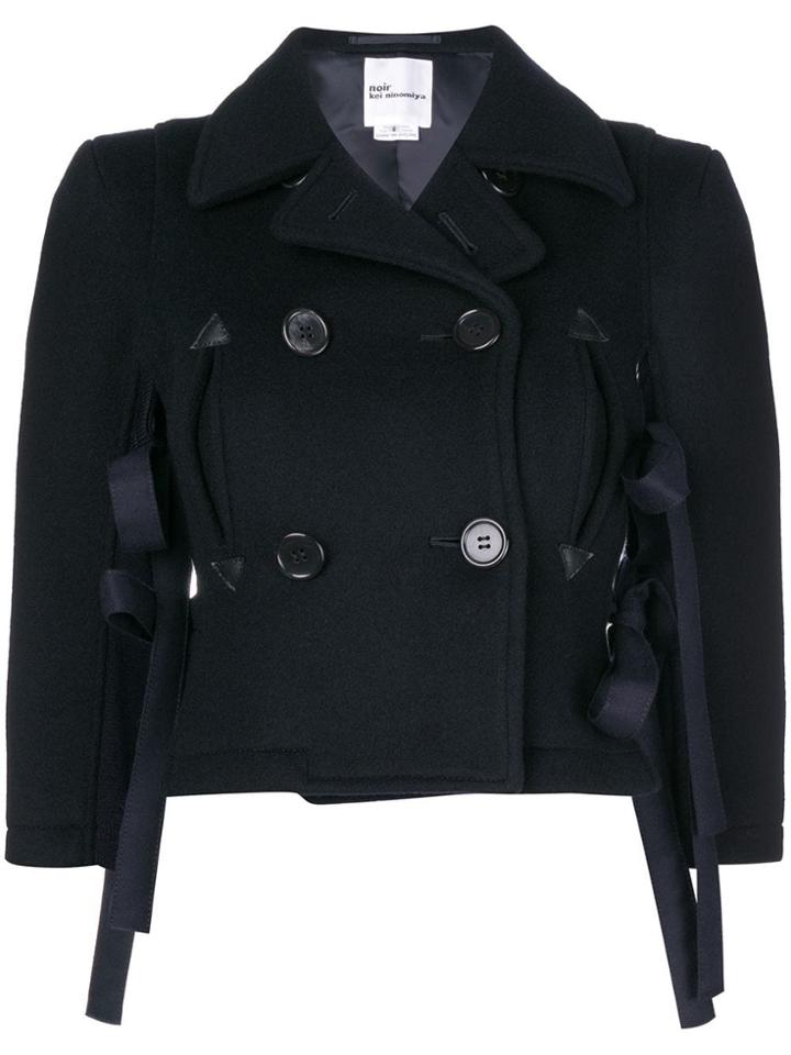 Comme Des Garçons Noir Kei Ninomiya Tie-side Cropped Jacket - Blue