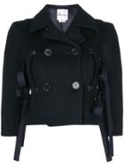 Comme Des Garçons Noir Kei Ninomiya Tie-side Cropped Jacket - Blue