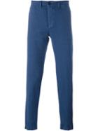 Massimo Alba Classic Chinos, Men's, Size: 50, Blue, Linen/flax/cotton