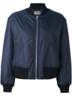 Hache Classic Bomber Jacket, Women's, Size: 42, Blue, Acrylic/polyamide/polyester/wool