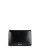 Maison Margiela Logo Zipped Clutch - Black