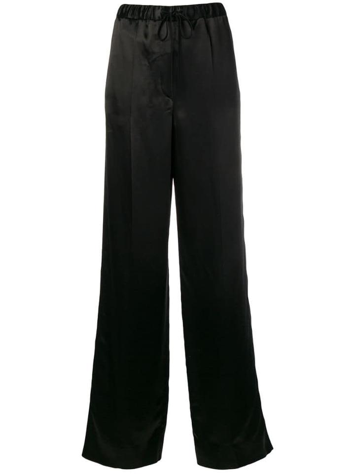 Jil Sander Gianmarco Satin Trousers - Black