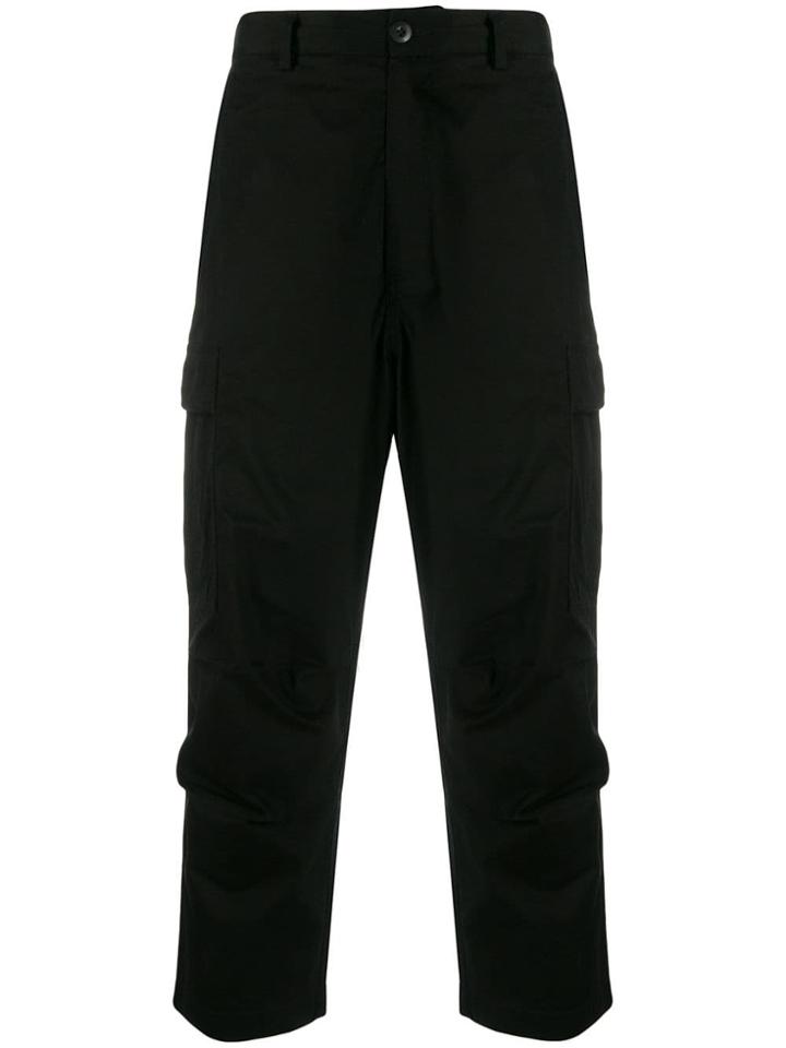 Maharishi Cropped Cargo Trousers - Black